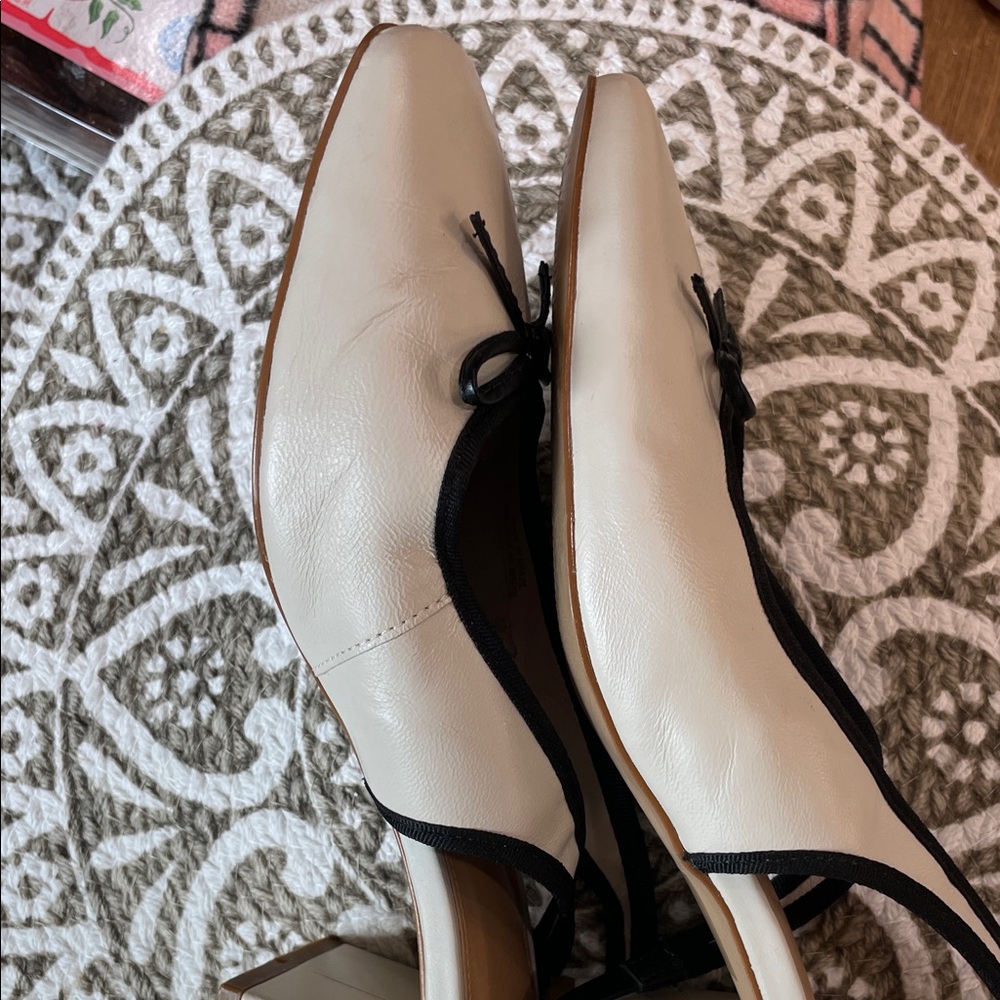 Anthropologie x Maeve Ballet Ankle Wrap Heels ivory - Picture 16 of 16